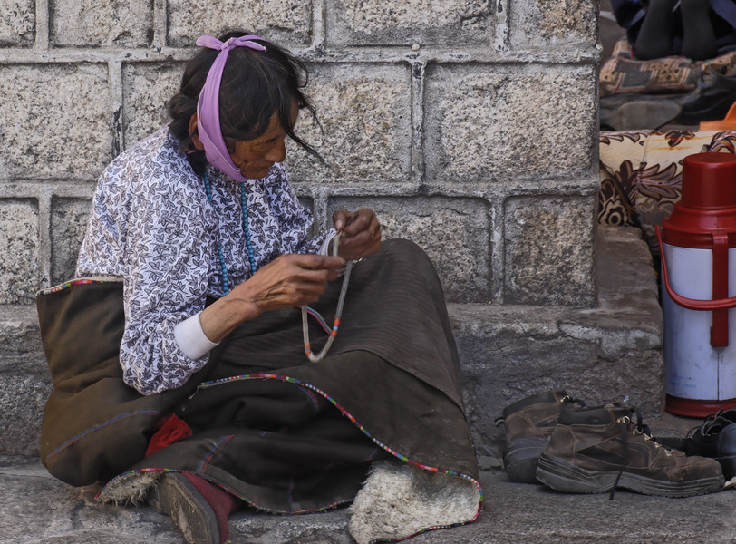 Stringing Worry Beads